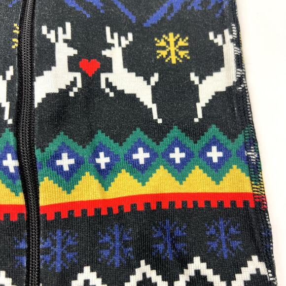 Hanna Andersson Organic Holiday Print Zip Up Sleeper Pajamas - Picture 3 of 6